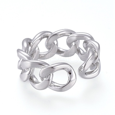Brass Cuff Rings RJEW-K232-19P-1