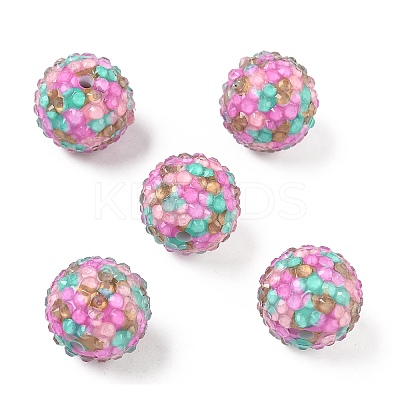 Round Resin Rhinestone Beads OACR-Z035-02A-1
