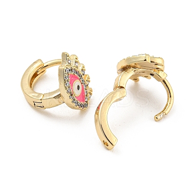 Eye Real 18K Gold Plated Brass Hoop Earrings EJEW-L269-079G-1