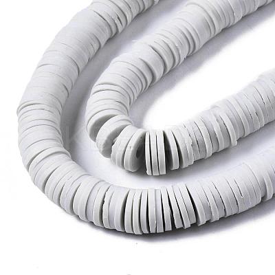Flat Round Handmade Polymer Clay Beads CLAY-R067-10mm-39-1