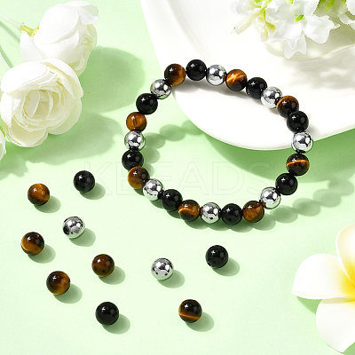 105Pcs 3 Styles Natural Tiger Eye G-PA0001-28-1