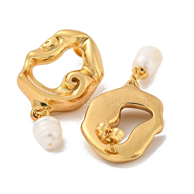 304 Stainless Steel Twist Donut Stud Earrings LS-EJEW-G368-04G-1