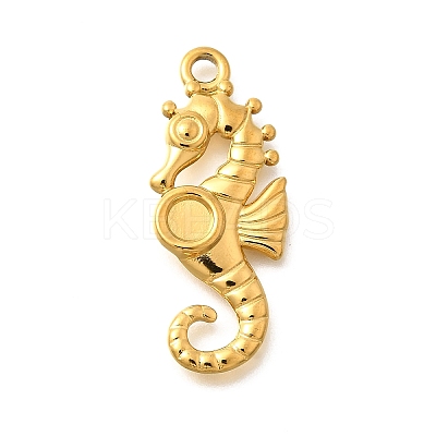 304 Stainless Steel Pendant Cabochon Settings STAS-E545-04D-G-1