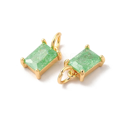 Real 18K Gold Plated Brass Micro Pave Cubic Zirconia Pendants KK-M243-08G-03-1