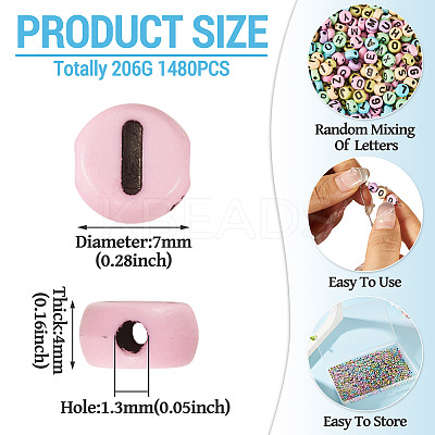 206G 1480Pcs Opaque Acrylic Horizontal Hole Letter Beads SACR-TA0001-65-1