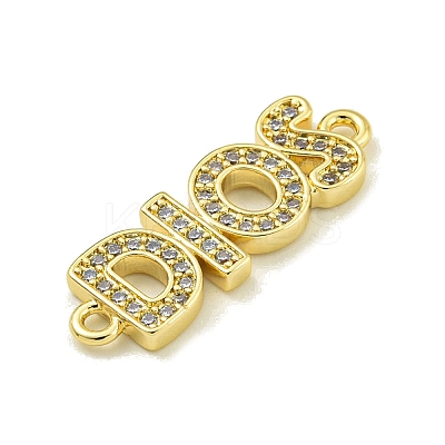 Rack Plating Brass Pave Clear Cubic Zirconia DIOS Links X-KK-U029-17G-1