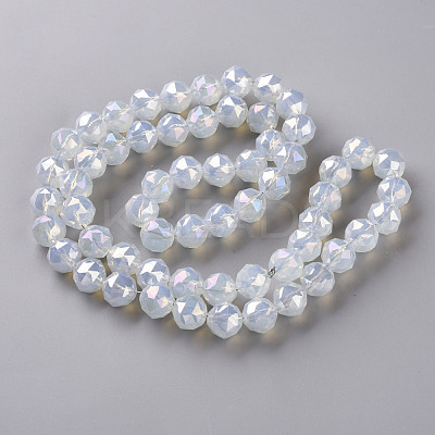 Electroplate Glass Beads Strands EGLA-T020-10-C04-1