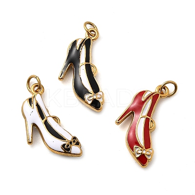 304 Stainless Steel Enamel Pendants STAS-B097-12G-1