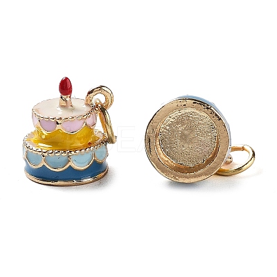 Real 18K Gold Plated Brass Enamel Pendants KK-M280-02A-G-1