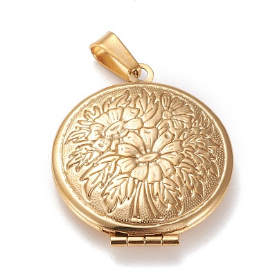 Ion Plating(IP) 316 Stainless Steel Locket Pendants STAS-K197-12G-1