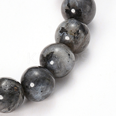 Natural Larvikite Beaded Stretch Bracelets BJEW-Q692-36-10mm-1