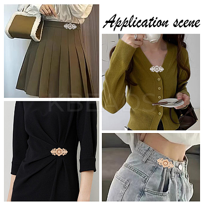 AHADEMAKER 16 Sets 2 Style Alloy Adjustment Waist Tightener Buckle Buttons FIND-GA0002-26-1