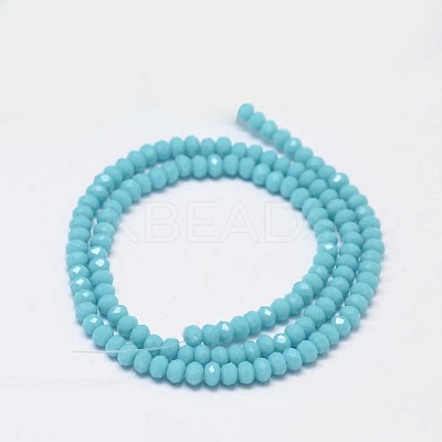 Faceted Rondelle Glass Beads Strands X-GLAA-I033-3mm-11-1