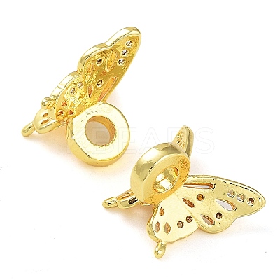 Rack Plating Brass Clear Cubic Zirconia Pendants KK-B078-03G18-1