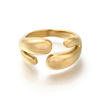 304 Stainless Steel Open Cuff Rings for Women STAS-Z103-03G-04-1