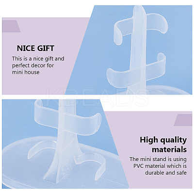 Plastic Doll Stands ODIS-WH0038-98B-1