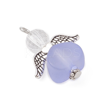 Transparent Acrylic Angel Pendants PALLOY-JF04095-02-1