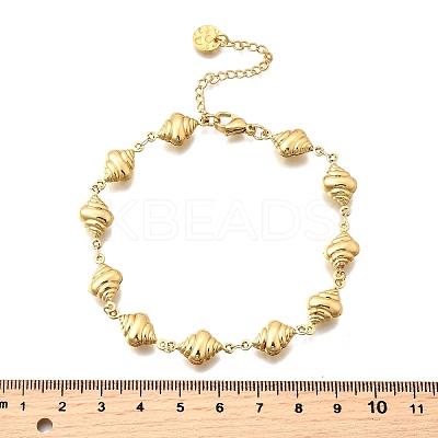 304 Stainless Steel Link Bracelets for Women BJEW-P354-04C-G-1