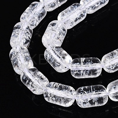 Transparent Crackle Glass Beads Strands GLAA-NH0001-04-A02-1