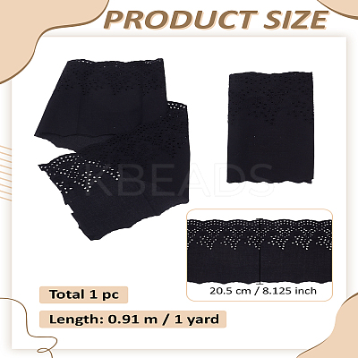 1 Yard Cotton Embroidery Flower Lace Ribbons OCOR-LP0004-12-1