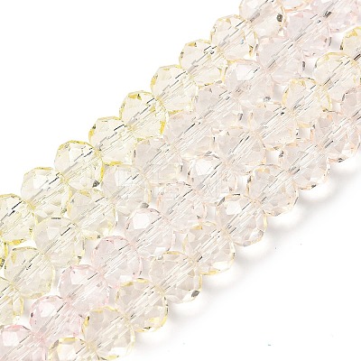 Transparent Painted Glass Beads Strands DGLA-A034-T6mm-A25-1