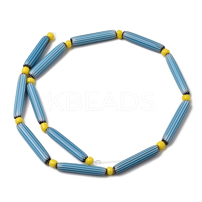 Handmade Lampwork Chevron Beads LAMP-Z019-01-09-1