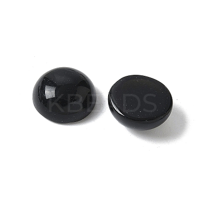 Natural Black Onyx(Dyed and Heated) Cabochons G-Z075-06D-1