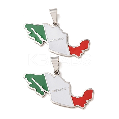 304 Stainless Steel & Enamel Pendants SA-CBA6ECE-01B-P-1