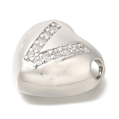 Rack Plating Brass Micro Pave Cubic Zirconia Pendants KK-I722-04P-V-1