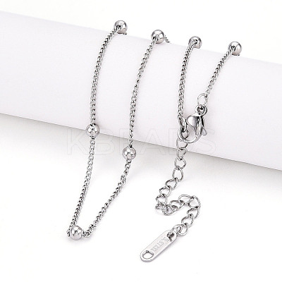 Non-Tarnish 304 Stainless Steel Satellite Chain Necklace for Men Women LS-NJEW-E076-01P-1