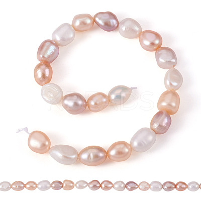 2 Strands Natural Cultured Freshwater Pearl Beads Strands PEAR-TA0001-29-1