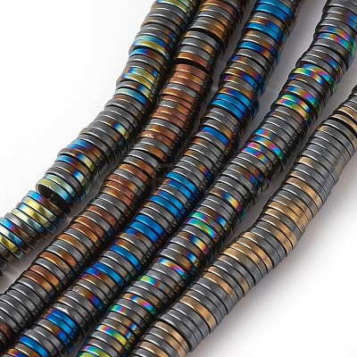 Electroplated Non-magnetic Synthetic Hematite Beads Strands G-P408-Q-6x1-1