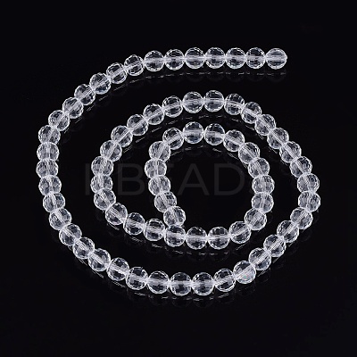 Transparent Glass Bead Strands GLAA-R095-10mm-15-1