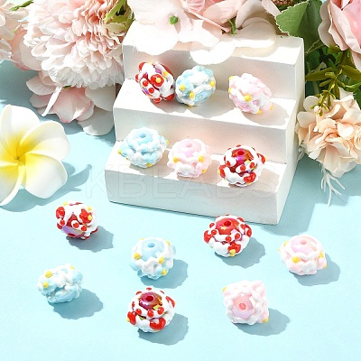 15Pcs 3 Colors Opaque Acrylic Beads SACR-YW0001-82-1