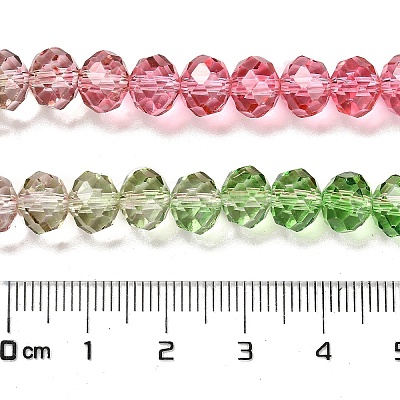 Transparent Painted Glass Beads Strands X1-DGLA-A034-T6mm-A18-1