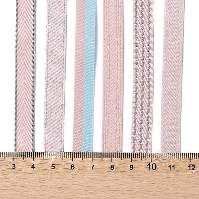 18 Yards 6 Styles Polyester Ribbon SRIB-Q022-D14-1