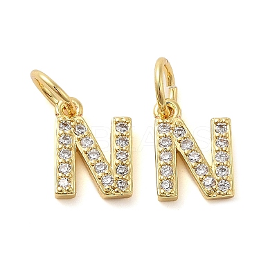 Brass Micro Pave Cubic Zirconia Pendants KK-M273-02G-N-1