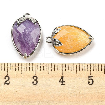 Natural & Synthetic Mixed Gemstone Faceted Pendants G-M431-06P-A-1
