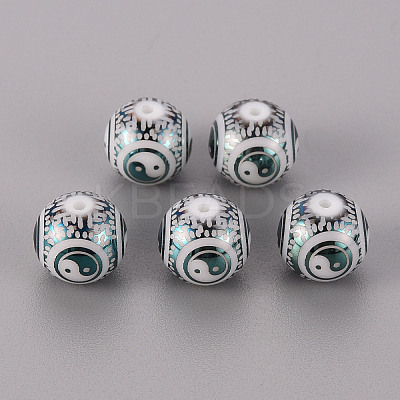 Electroplate Glass Beads LS-EGLA-Q123-012G-1