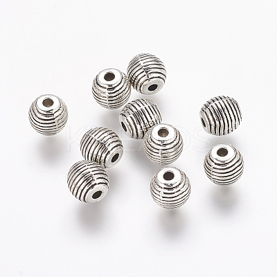 Tibetan Style Alloy Beehive Beads LS-PALLOY-6662-AS-RS-1
