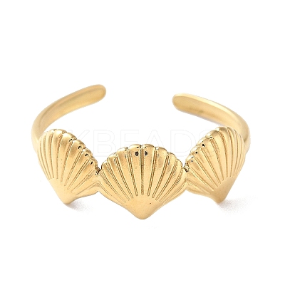 304 Stainless Steel Open Cuff Rings for Women RJEW-M020-06G-05-1