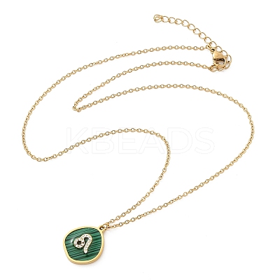 304 Stainless Steel Micro Pave Cubic Zirconia constellation Pendant Necklaces NJEW-R021-01G-05-1