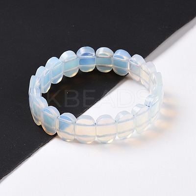 Opalite Oval Beaded Stretch Bracelet G-E010-01O-1