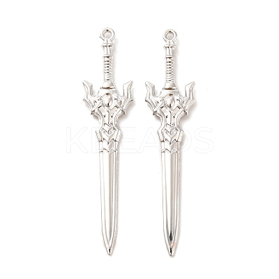 Rack Plating Alloy Big Pendants PALLOY-E025-05P-1