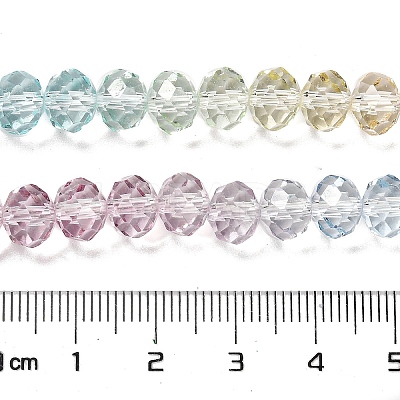 Transparent Painted Glass Beads Strands X1-DGLA-A034-T8mm-A15-1
