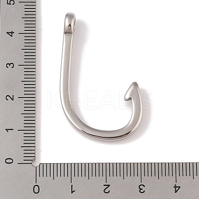 Non-Tarnish 304 Stainless Steel Hook Clasps STAS-C109-14B-P-1