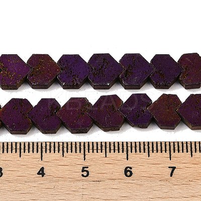 Electroplated Natural Lava Rock Beads Strands G-K388-04A-10-1