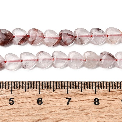 Natural Hematoid Quartz/Ferruginous Quartz Beads Strands G-P575-C21-6mm-1