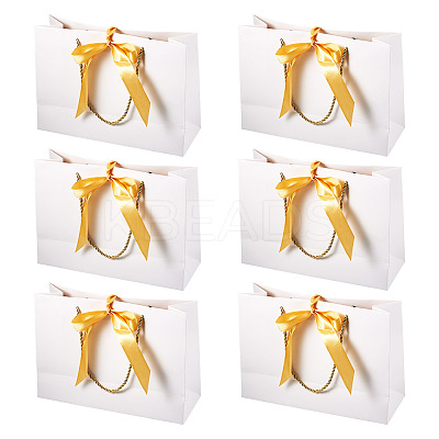 6Sets Rectangle Paper Gift Storage Bags with Handle CARB-TA0001-04A-1