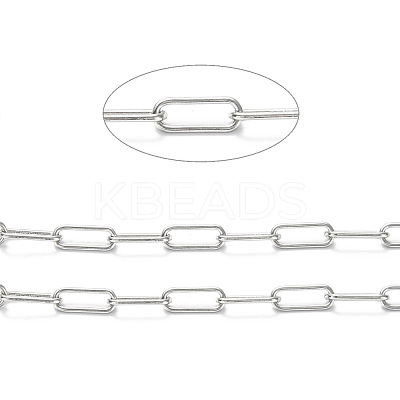 Tarnish Resistant 304 Stainless Steel Paperclip Chains CHS-L022-03P-A-1
